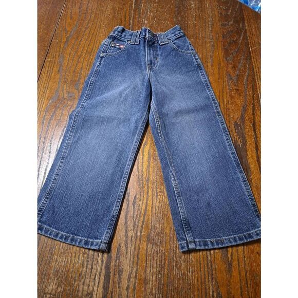 New Vintage Boys 5R Bugle Boy 1977 Brad Jr Elastic Waist Cotton Denim Blue Jeans - Picture 1 of 7